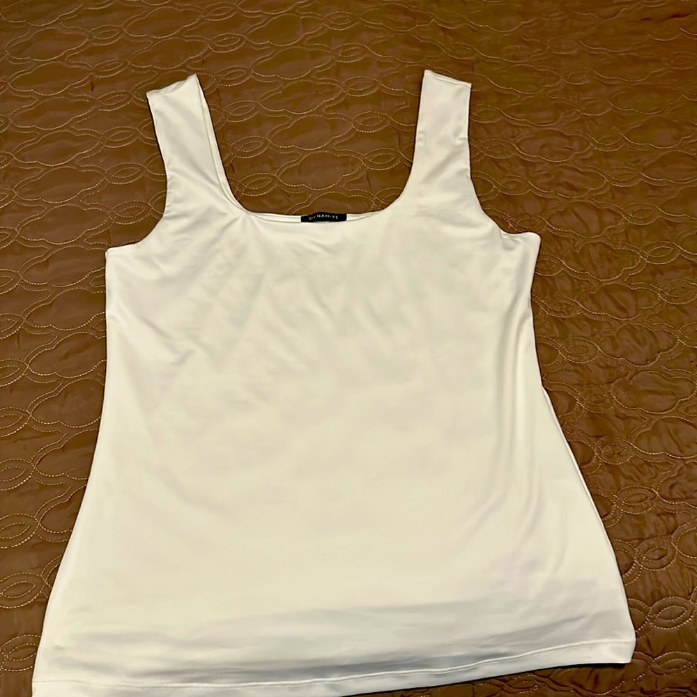 Dynamite size large spandex, tank top with lining new without tags